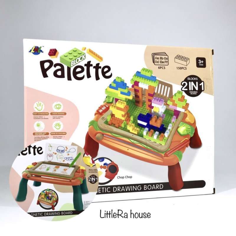 Promo Magnetic Drawing Board Model Block & Sliding Ball Spiral | Block ...