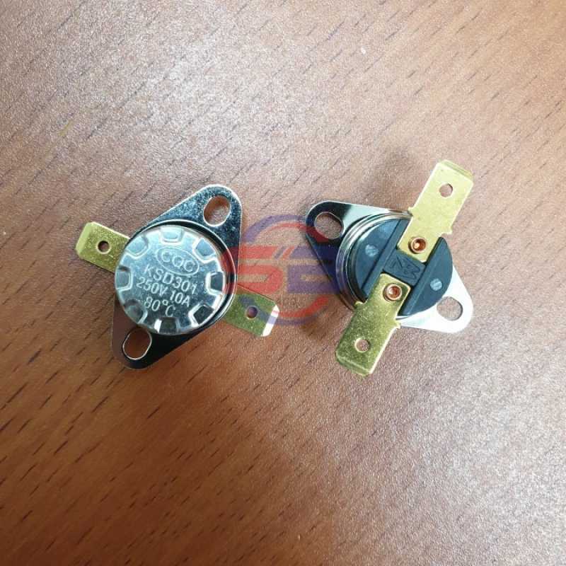Promo TERMOSTAT / THERMOSTAT KSD301 250V 10A 80C DERAJAT / 80Â°C Diskon ...