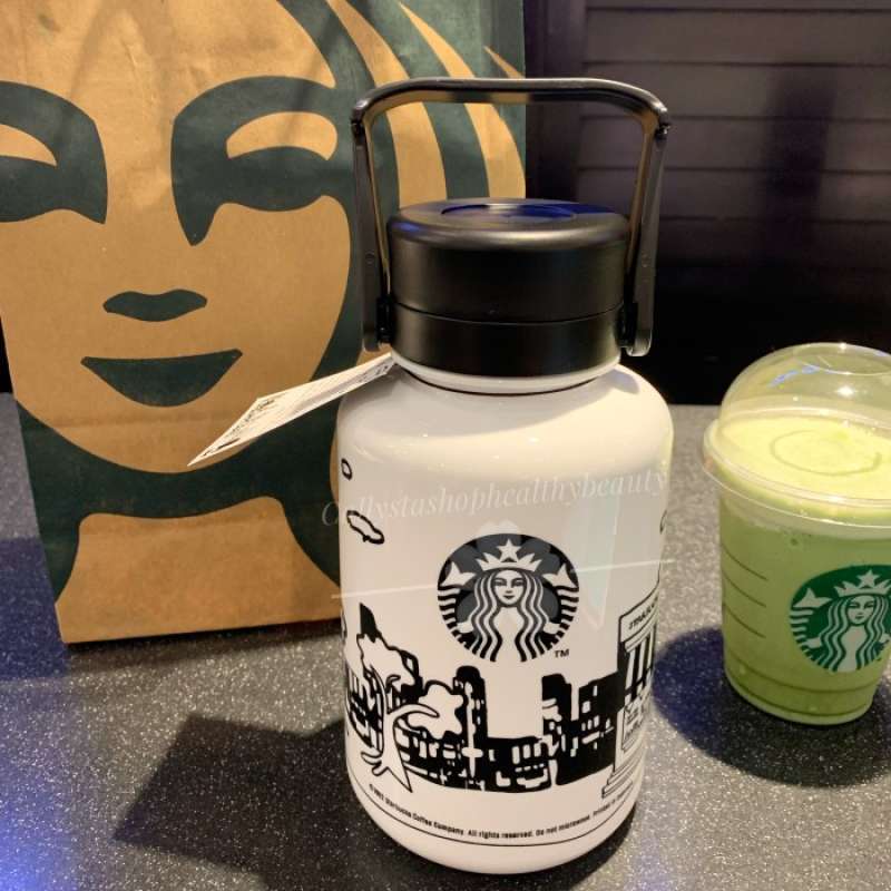 Jual Starbucks X Kreaby Tumbler 1 Liter Reusable Bottle Coffee Time