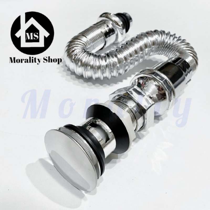Promo Set Afur Tekan + Selang Sifon Tarik Washtafel Avur Siphon ...