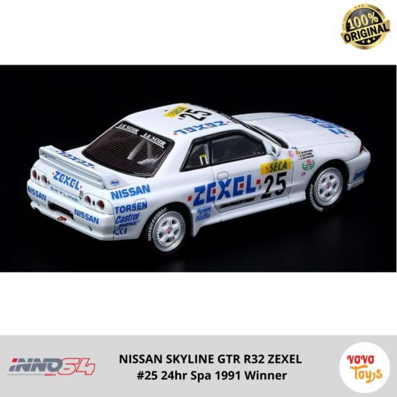 Zexal R32 Promo Inno 1/64 Nissan Skyline Gtr R32 Zexel #25 24hr Spa 1991 Winner ...