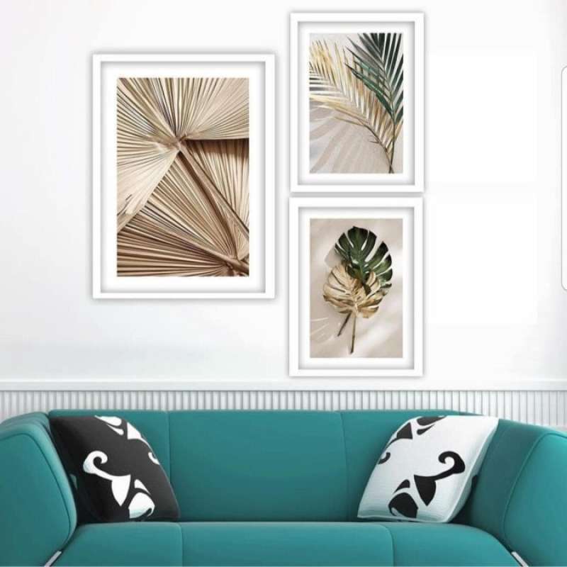 Promo Wall Decor Gambar Tanaman Bingkai Pajangan Hiasan Palem Lancip
