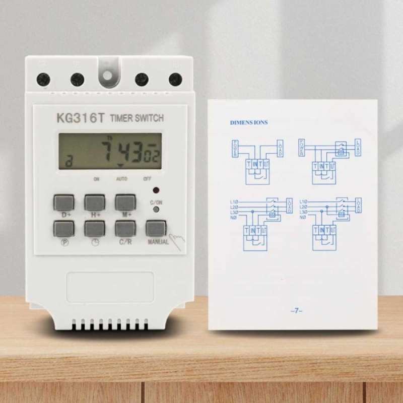 Promo SINOTIMER Power Timer Programmable Time Switch Relay 220V 30A ...