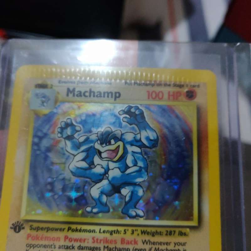 Promo Kartu Pokemon TCG EN Base Set 1st Machamp Holo Crimp Error Diskon ...