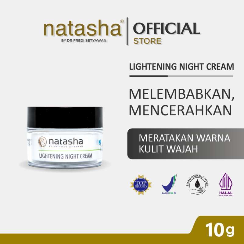Promo Natasha Lightening Night Cream 10gr Cream Malam Glowing