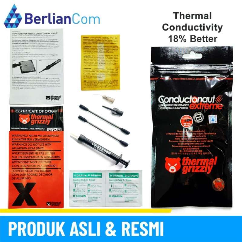 Jual Thermal Grizzly Conductonaut EXTREME Liquid Metal 1 Gram di Seller ...