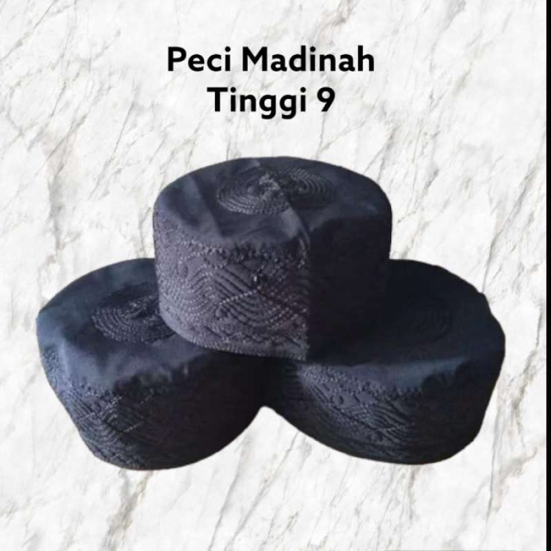 Jual Peci Madinah Tinggi 9cm Songkok Bugis Kopiah Haji Marawis Dewasa ...