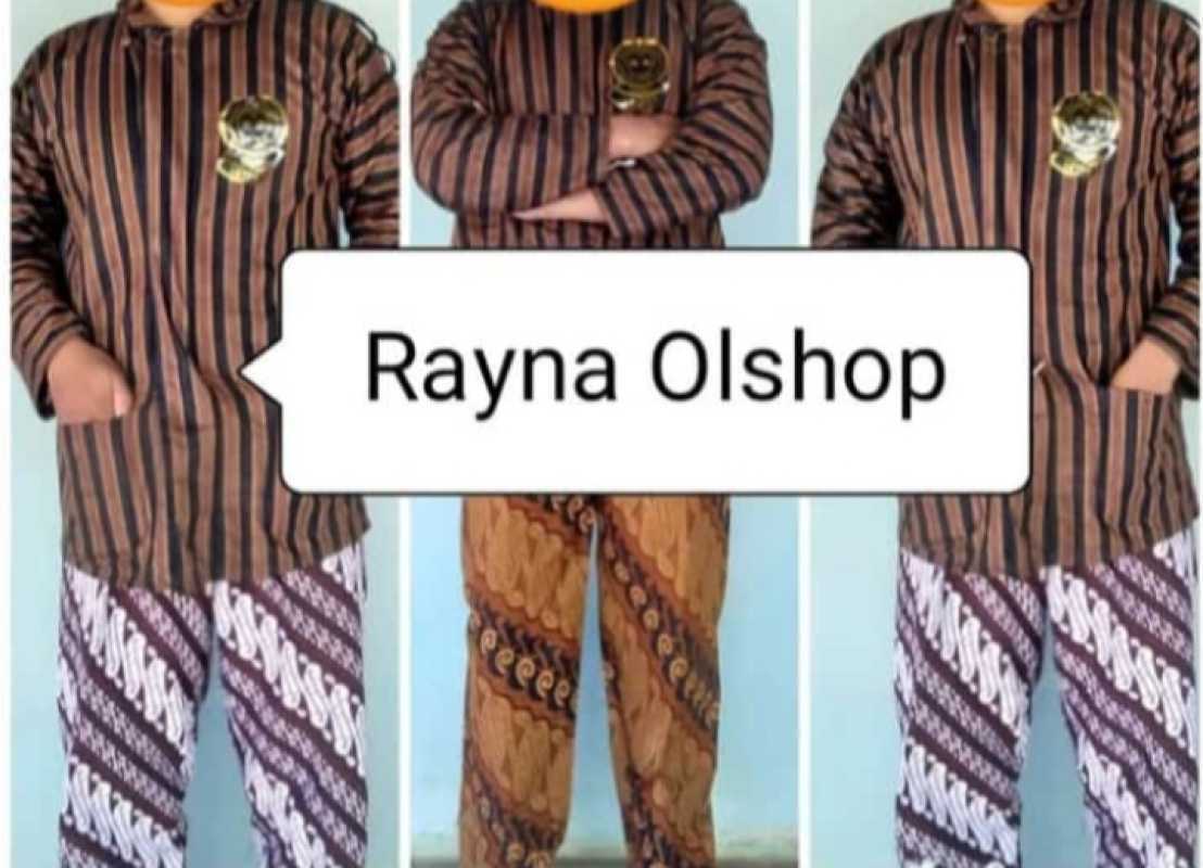 Jual SETELAN BAJU LURIK JAWA PRIA | SURJAN LURIK + CELANA BATIK