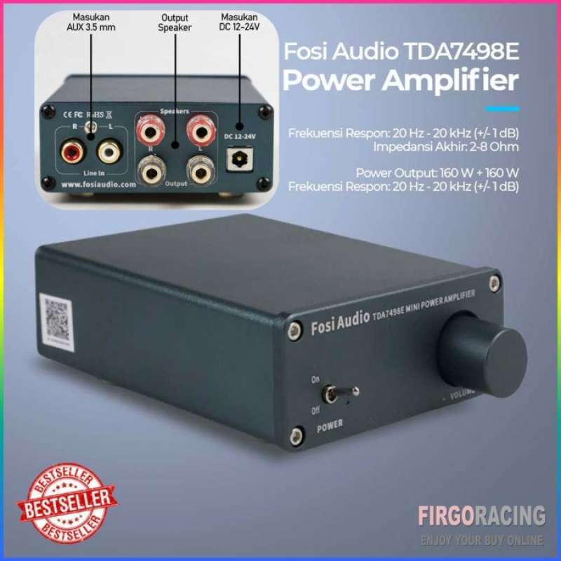 Promo Fosi Audio Mini Amplifier Receiver Hi-Fi Class D Integrated Amp