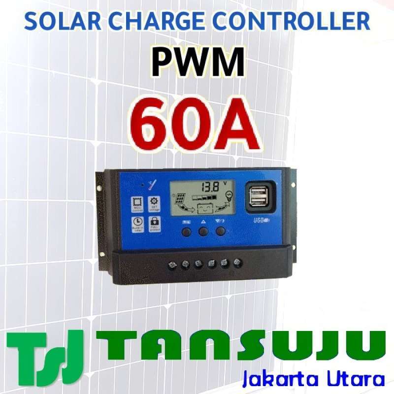 Promo Solar Charge Controller Pwm Mppt 50a 60a 100a Pengisi Aki Full