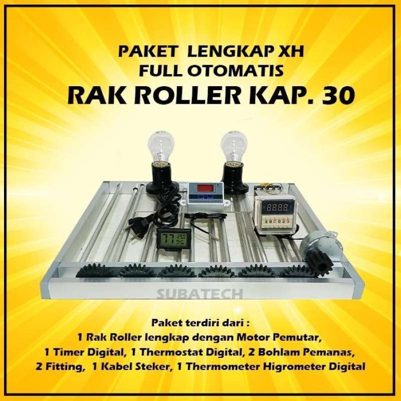 Promo Paket Xh Rak Roller Kap. 30 Untuk Mesin Tetas Telur Full Otomatis ...