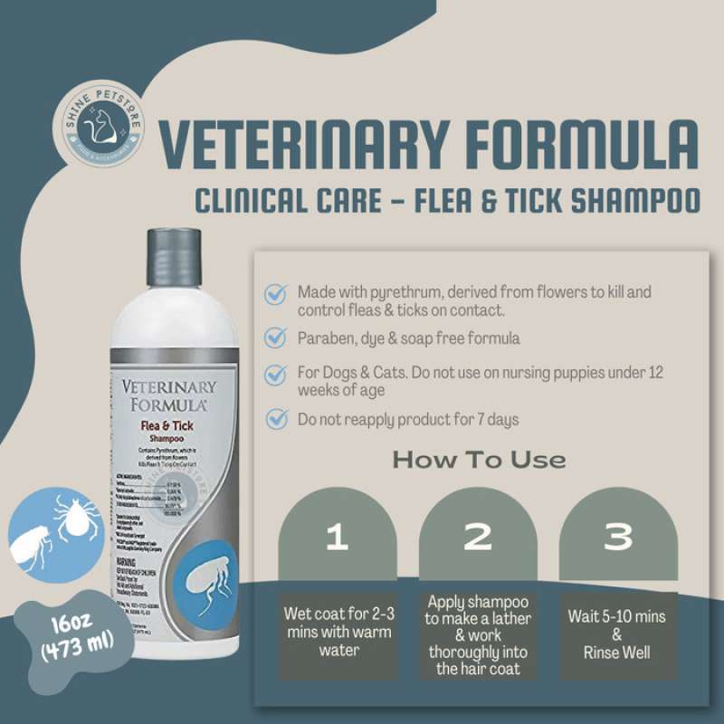 Promo Veterinary Formula Flea & Tick Shampoo For Dog & Cat 473ml Diskon