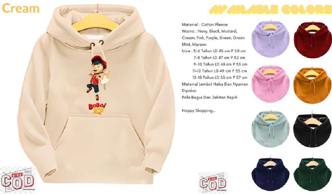 Promo Sweater Hoodie Anak Laki Laki Perempuan Boboiboy Usia 5 15 Thn Kuning 11 12 Tahun Diskon 5 Di Seller Raymorastore Rahayu 2 Kab. Bandung Blibli