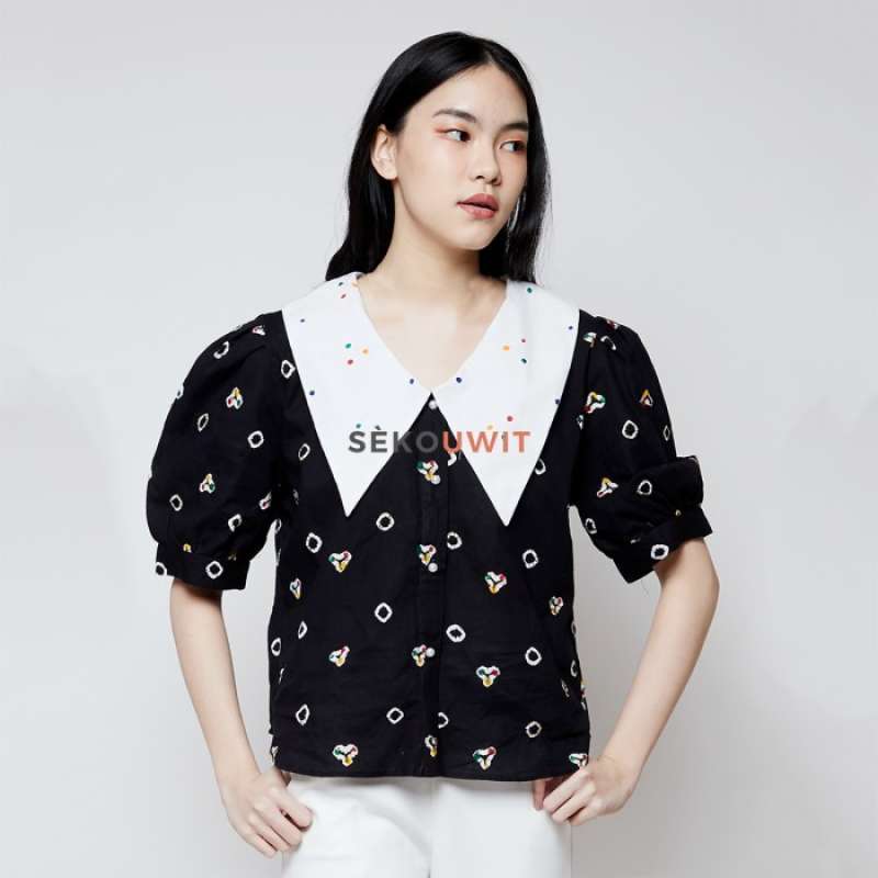 Promo Dahlia Batik Chelsea Collar Shirt / Kemeja Batik Jumputan ...
