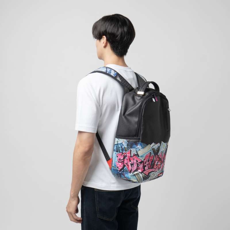 Sprayground Kitten Money Stacks Sprayground Bags In Blue For Men