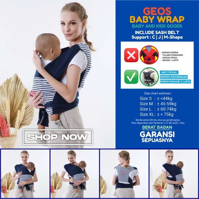 Gendongan Instan Baby Wrap 2in1 sash belt