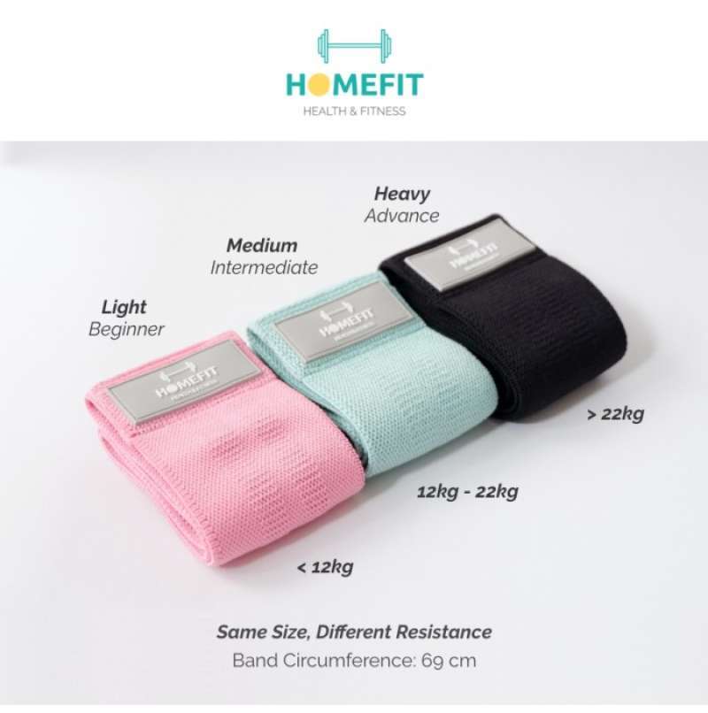 HOMEFIT Resistance Band Fitness Anti Slip Light Medium Heavy c7e6