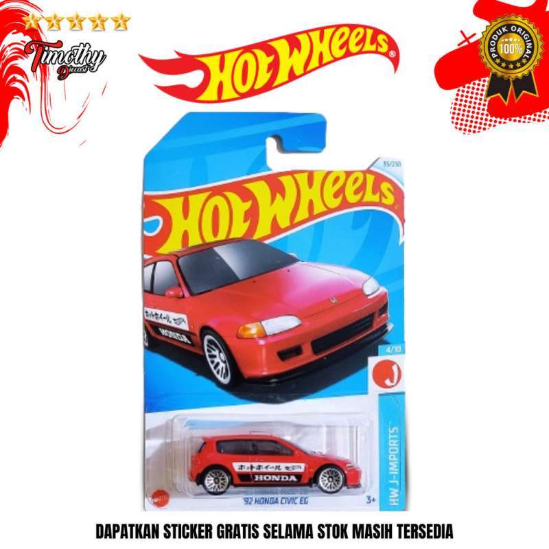 Jual Hot Wheels 92 Honda Civic Eg Merah Tampo Japan Di Seller