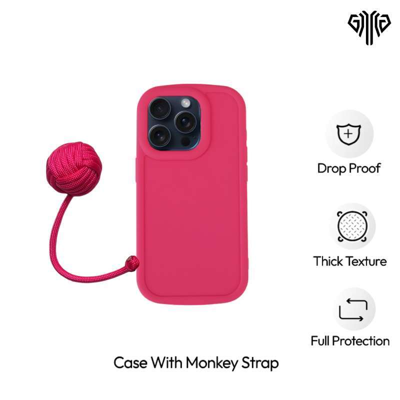 Jual Gawung Case iPhone 11 12 13 14 15 Pro Promax Pink Ball