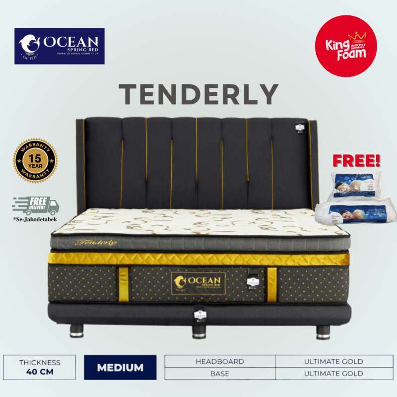 Jual Ocean Tenderly Semua Ukuran Kasur Springbed (Full SET) HB Ultimate
