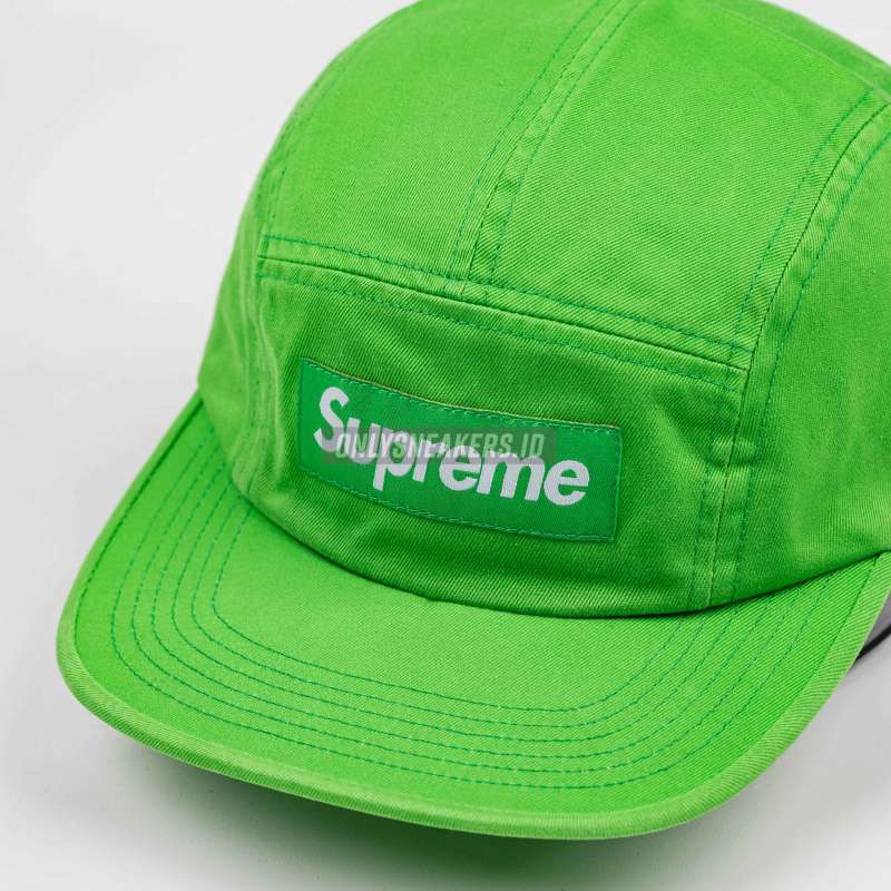Jual Supreme Washed Chino Twill Camp Green Cap 2024 (100