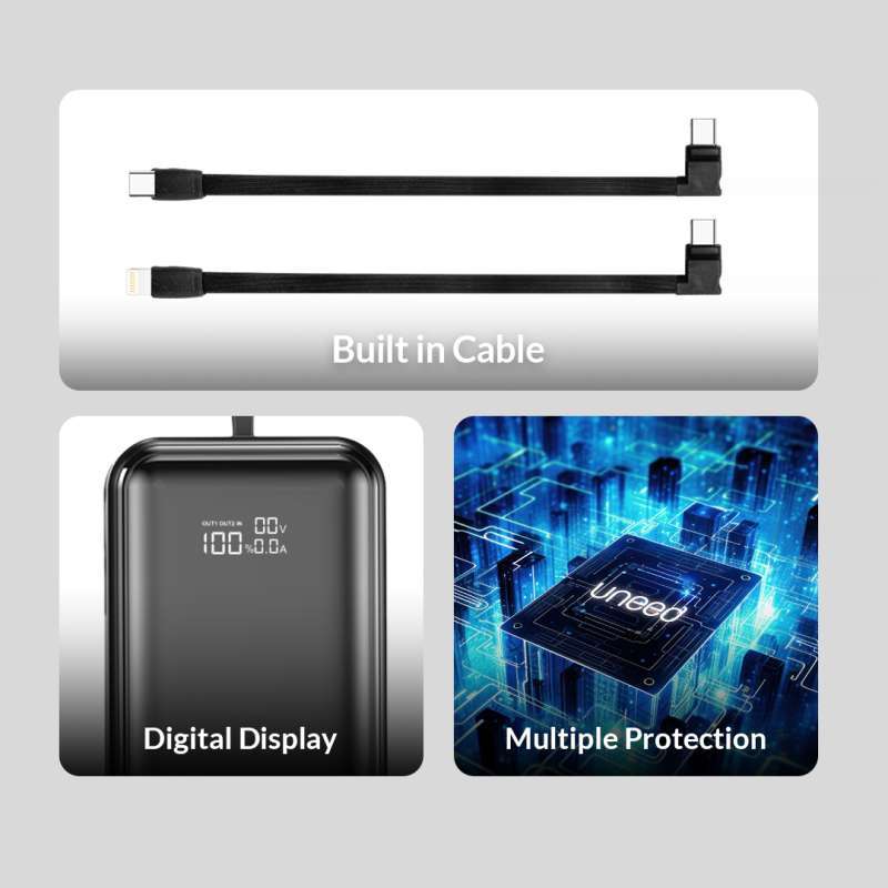 Promo UNEED QuickBox C22 Powerbank 65W Support Laptop PD QC PPS ...