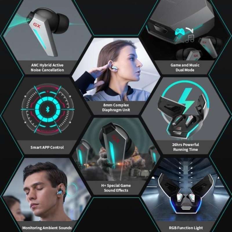 Écouteurs Edifier HECATE GX07 TWS Bluetooth, Intra-auriculaires, Réduction De Bruit, Jaunes, Ouverts