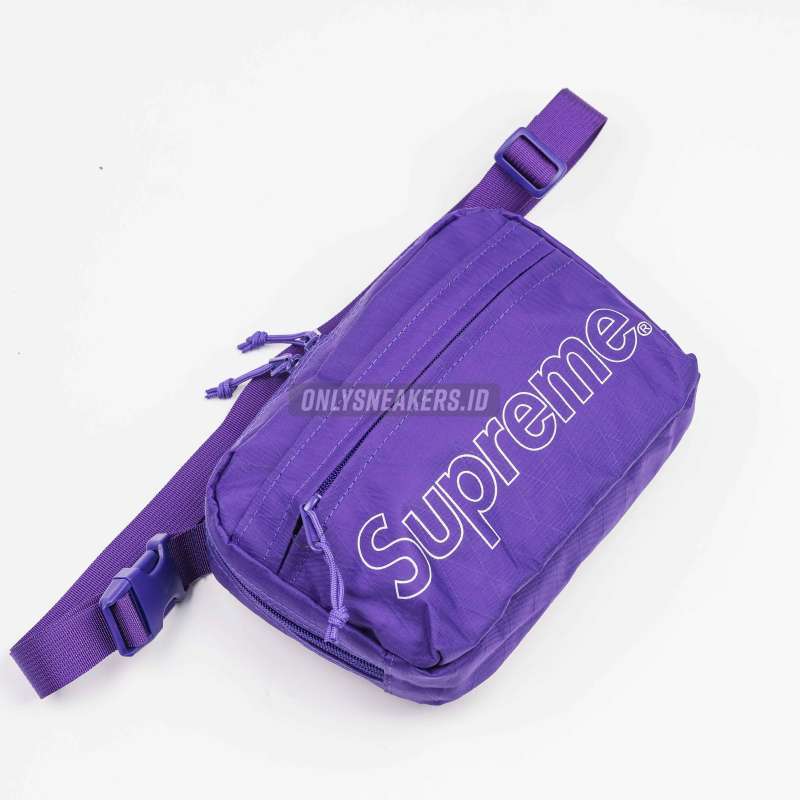 Supreme nike shoulder bag purple on sale