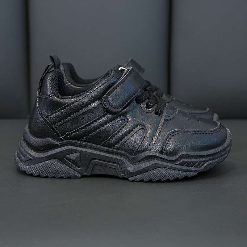 Promo Wfs Sh2336 Sepatu Sekolah Anak Full Hitam Sepatu Anak Sekolah Tk