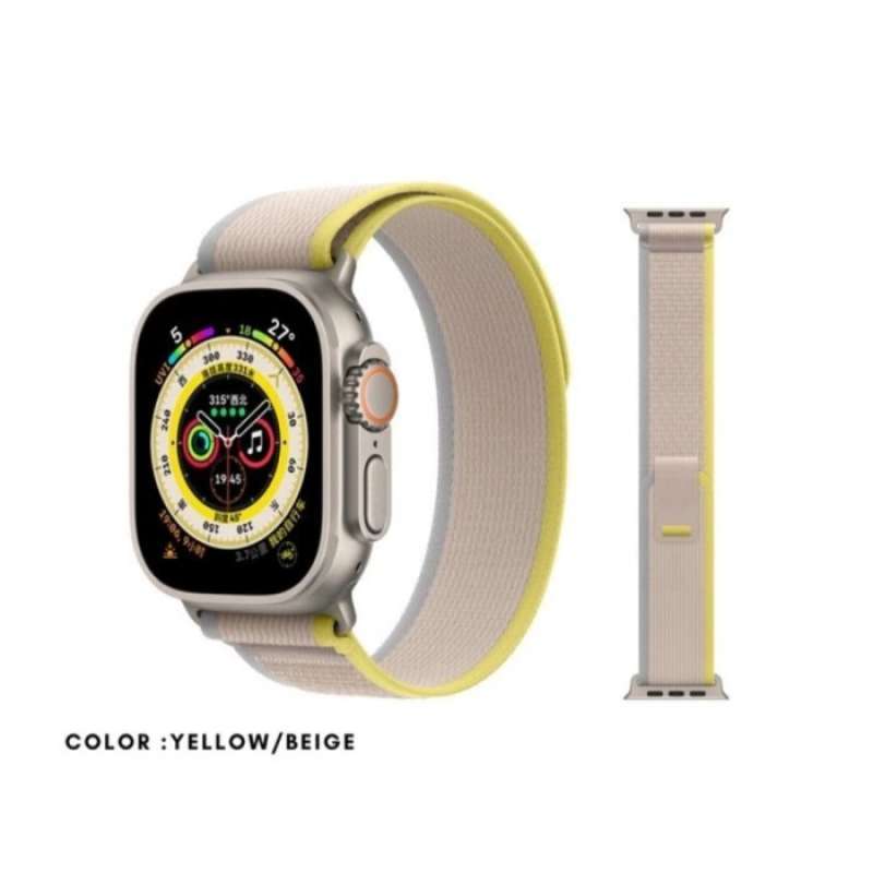 Promo Strap Apple Watch Ultra 49 Mm Trail Loop Tali Jam Iwatch 9 8 7 6 5 4 3 Black Grey Size 41 40 38mm Size 45 44 42mm Yellow Beige Diskon