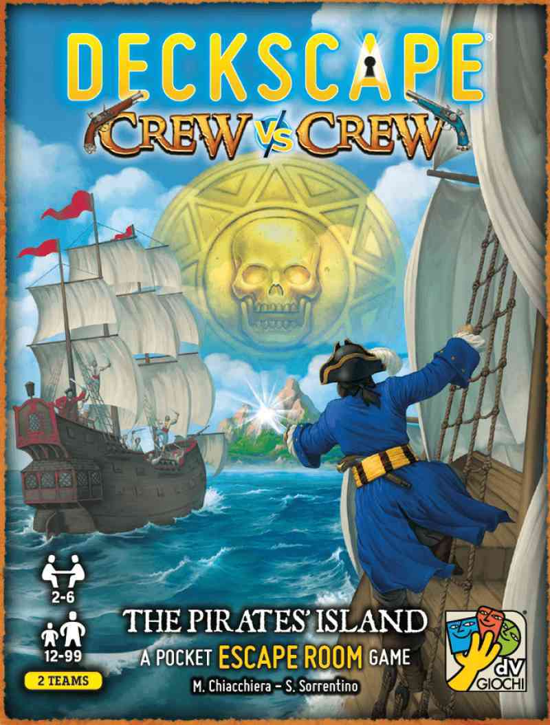 Pirata Juego Juego De Cartas Deckscape Crew Vs Crew - La Isla Pirata, Juego De Escape Room Para 2 Equipos O Jugadores Juego De Cartas Escape Room