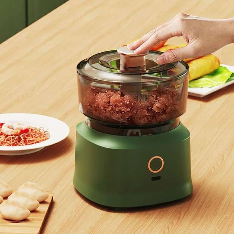 Alat Penggiling Daging Electric Meat Grinder Blender Chopper 350ml 45W