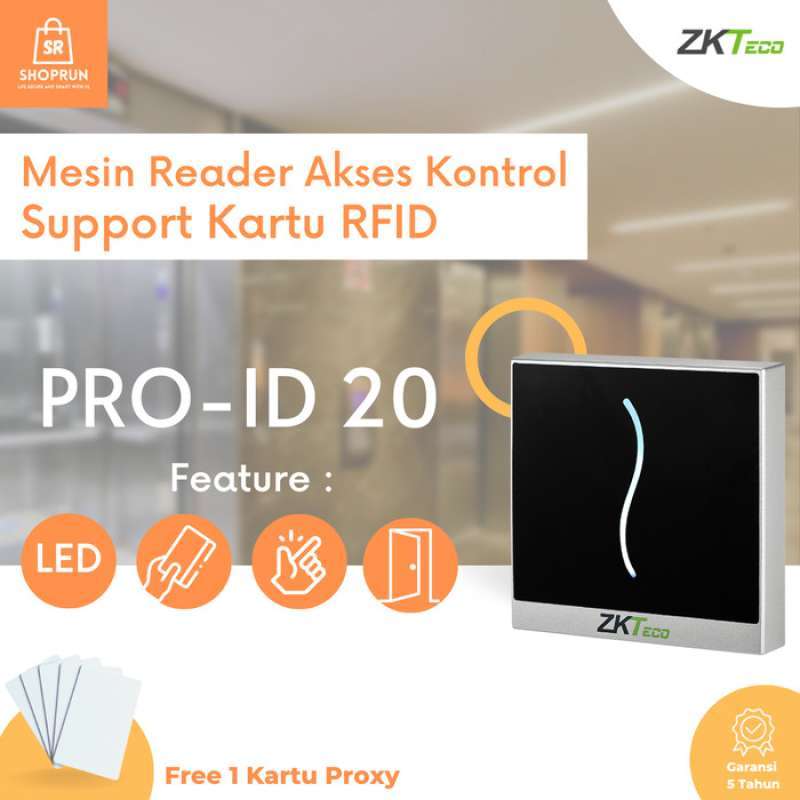 Promo Reader Kartu Rfid Support Mesin Akses Kontrol Zkteco Proid 20 ...