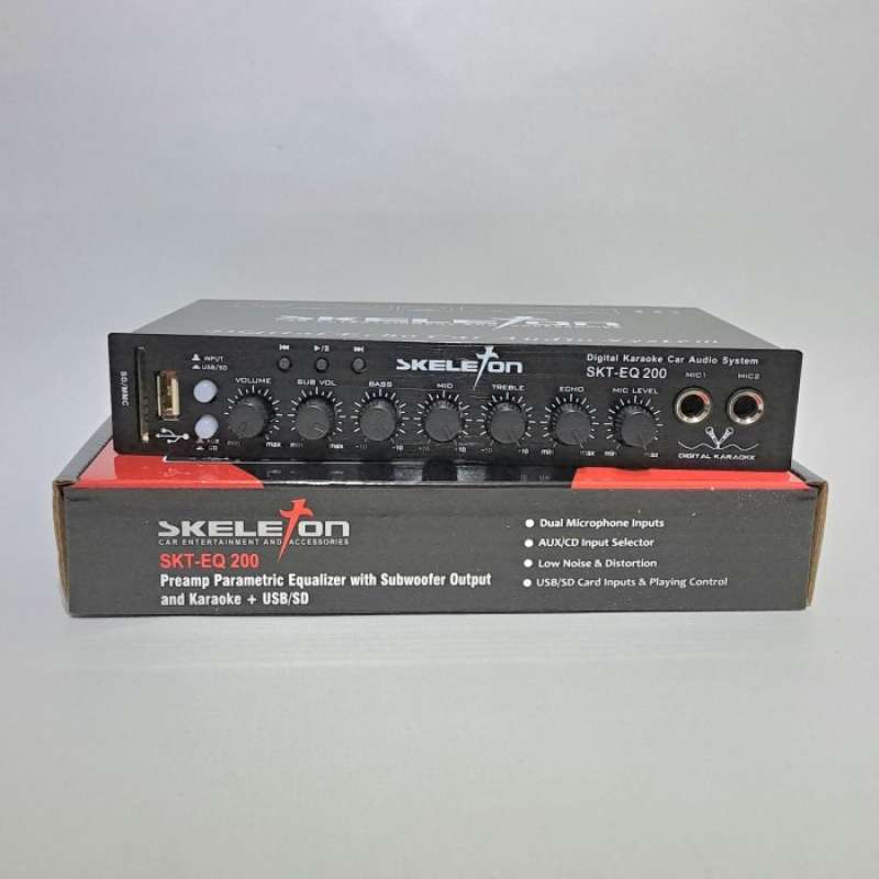 Promo Parametric Preamp Equalizer Karaoke Usb Sd Card Skeleton Eq200