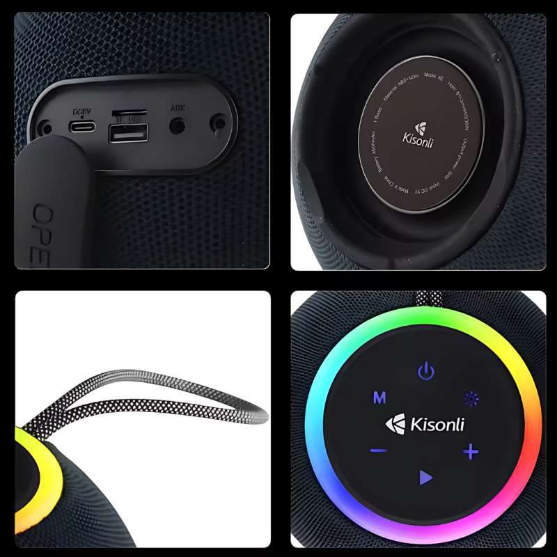 Promo Kisonli Speaker Bluetooth K6 Wireless Stereo Portable 30 Watt Rgb ...