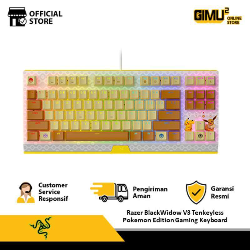 Pokemon Keyboard Razor Jual Razer Blackwidow V3 Tenkeyless Pokemon Edition Gaming Keyboard Di ...