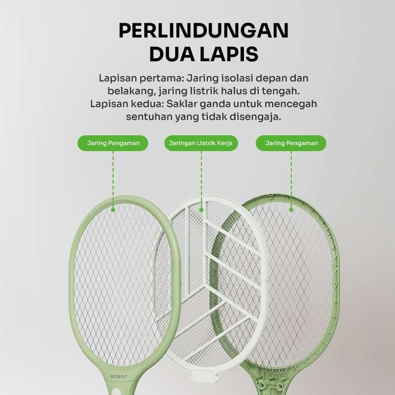 Promo Robot Rt-ms02 Raket Nyamuk Electric Mosquito Squatter