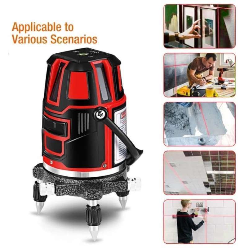 Promo Laser Level Mesin Self Leveling 5 Line Laser Red Beam Infrared 4d ...