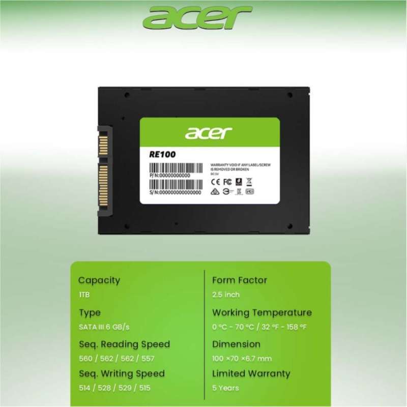 Acer Sa100 120gb Acer 240gb Ssd Jual Ssd Sata Iii 1tb Acer Re100