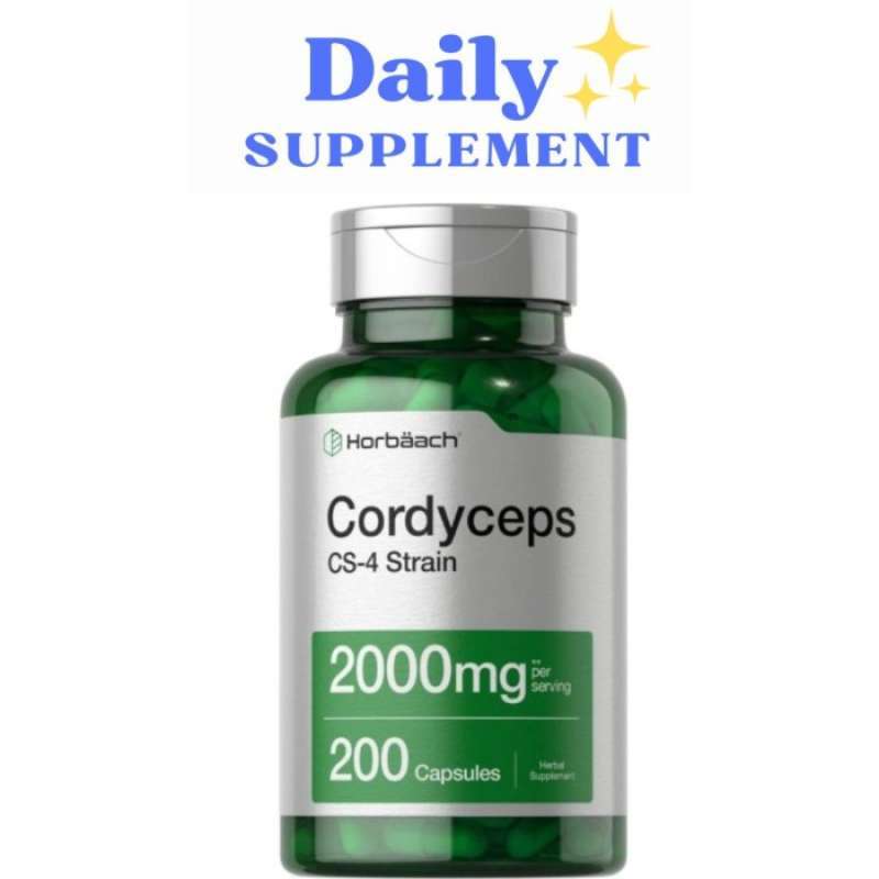 Promo Horbaach Cordyceps Cs-4 Strain 2000mg - 200 Capsules Non-gmo ...