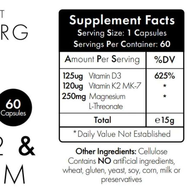Magnésium Thréonate Nutriforce - 60 Capsules - Date Péremption 04/2027 - Complément Bien-être