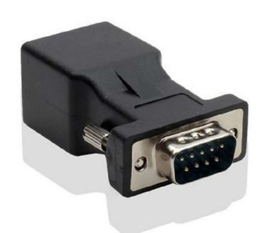 Jual Rs232 Db9 Male To Rj45 Female Connector Adapter Converter Konektor ...