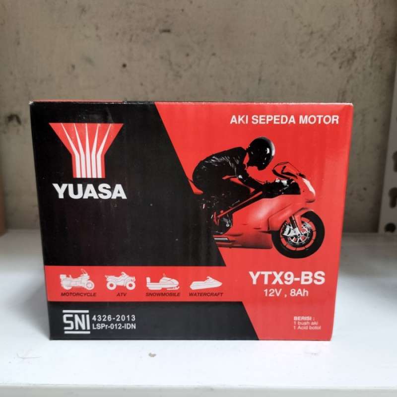 Promo Aki / Accu Motor Yuasa Ytx9-bs Tmax 500 Aki Kering Diskon 11% Di