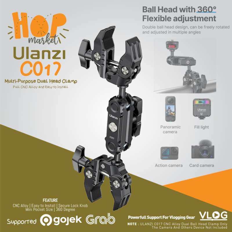 Jual Ulanzi C017 Magic Arm With Dual 360 Ball Head Clamp For Bracket ...