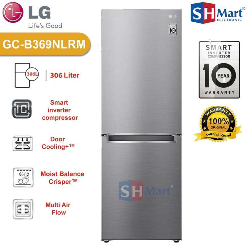 Jual Kulkas Lg 2 Pintu Bottom Freezer Gcb369nqrm / Gcb369nlrm
