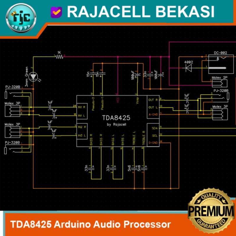 Jual Tda8425 Lcd Audio Processor Arduinoo I2c Digital Tone Volume