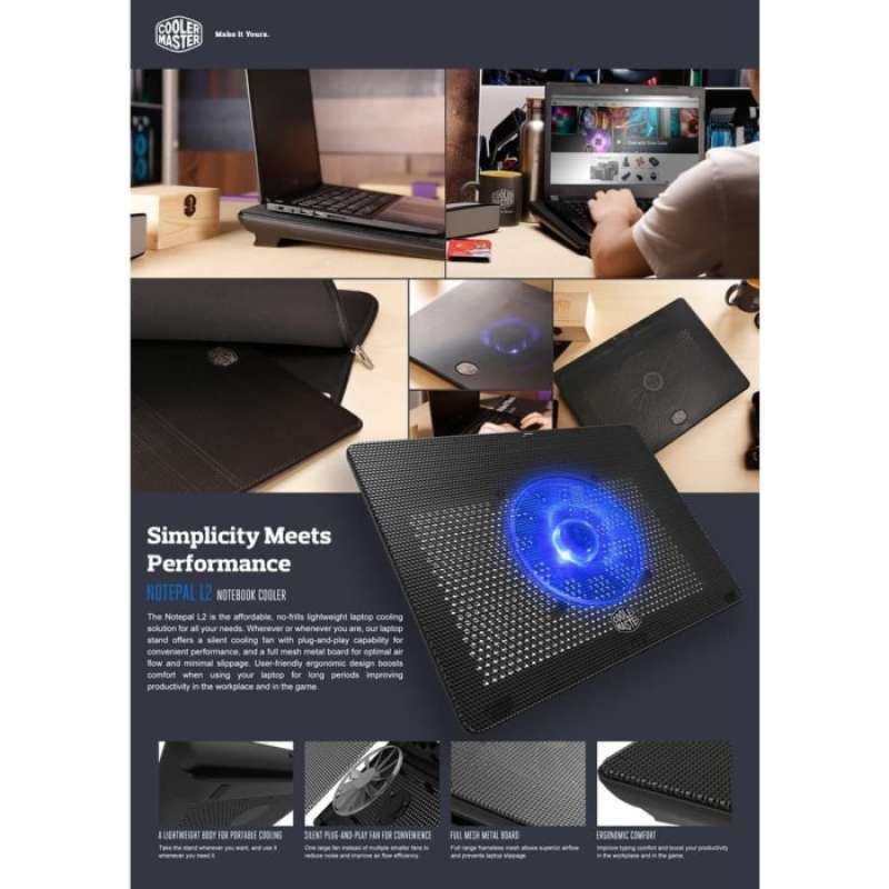 Notepal L2 Rpm Promo 100% Produk Ori Cooler Master Notepal L2 | Notebook Cooler Fan ...