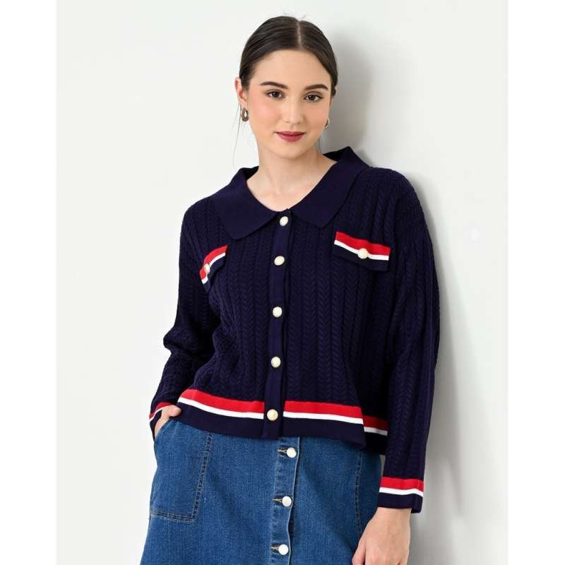 Hype-13 bi-color cardigan Hype-13 bi-color cardigan ブラック