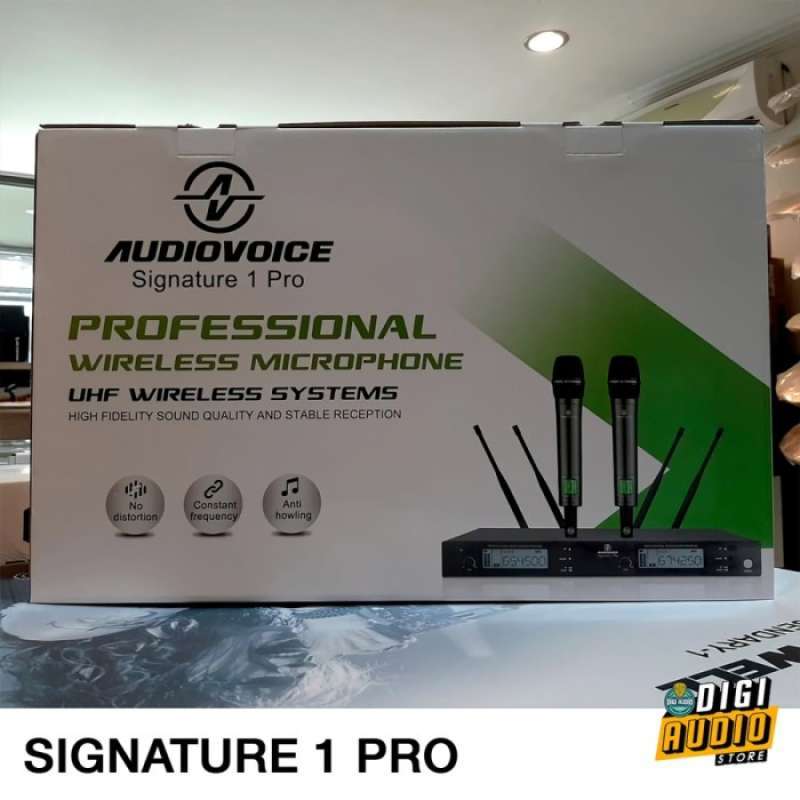 Promo Microphone Wireless Dual Handle Mic Audiovoice Signature 1 Pro ...