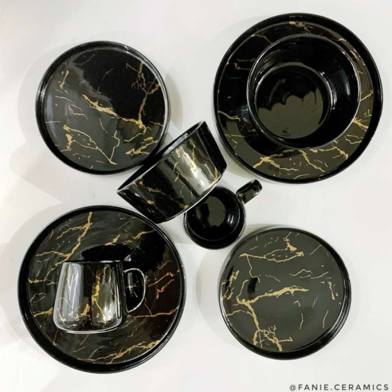 Promo Black Marble Dinner Set Diskon 23 Di Seller Anabel Storee Meruya Selatan (udik), Kota